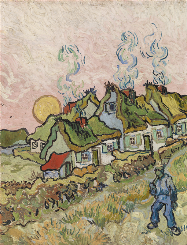 <a href='artist?a=Vincent Van Gogh'>Vincent Van Gogh</a> Houses and Figures <a href='genre?g=Impressionism'>Impressionism</a>