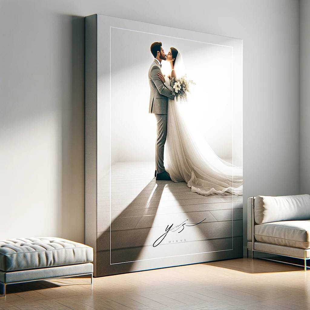 canvas photo wedding